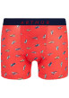 Thumbnail Boxer classique en coton rouge imprimé baskets all over avec taille élastiquée - Image 7