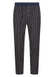 Thumbnail Pyjama long en coton avec T-shirt uni et pantalon imprimé de lama bicolore - Image 3