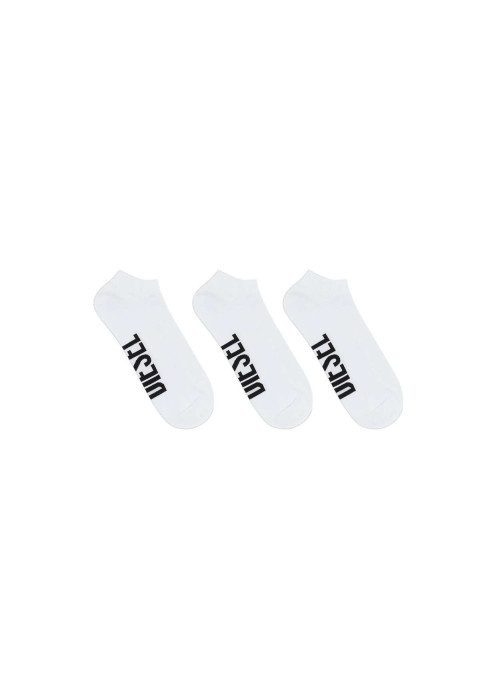 Lot de 3 paires de chaussettes basses blanc unies avec une coupe courte et des chevilles resserrées élastiquement