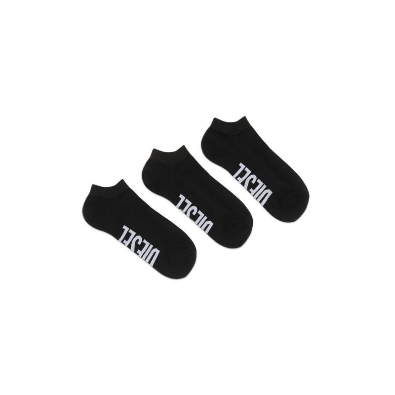 Diesel - Lot De 3 Paires De Chaussettes Basses Noir Unies Avec Une Coupe Courte Et Le Nom De La Marque Imprimé Dessous - Noir Diesel - Lot De 3 Paires De Chaussettes Basses Noir Unies Avec Une Coupe Courte Et Le Nom De La Marque Imprimé Dessous - Noir