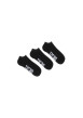 Thumbnail Lot de 3 paires de chaussettes basses noir unies avec une coupe courte et le nom de la marque imprimé dessous