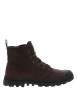 Thumbnail Bottines en cuir marron à talon plat avec des lacets et un zip latéral - Image 2