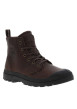 Thumbnail Bottines en cuir marron à talon plat avec des lacets et un zip latéral - Image 8