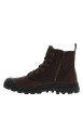 Thumbnail Bottines en cuir marron à talon plat avec des lacets et un zip latéral - Image 9