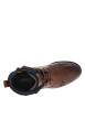 Thumbnail Bottines en cuir marron fourrées avec empiècements foncées, lacets tressés marrons et fermeture zippée - Image 5