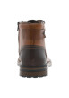 Thumbnail Bottines en cuir marron avec doublure en laine et fermeture zippée - Image 4