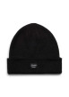Thumbnail Bonnet noir uni avec une étiquette cousue sur l'ourlet - Image 7