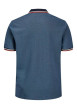 Thumbnail Polo bleu pour homme avec logo en coton coupe droite PAULOS - Image 2