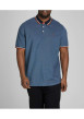 Thumbnail Polo bleu pour homme avec logo en coton coupe droite PAULOS - Image 3