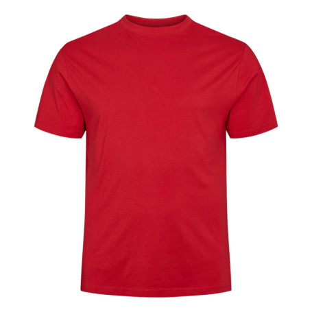 T-shirt rouge uni en coton avec une coupe...