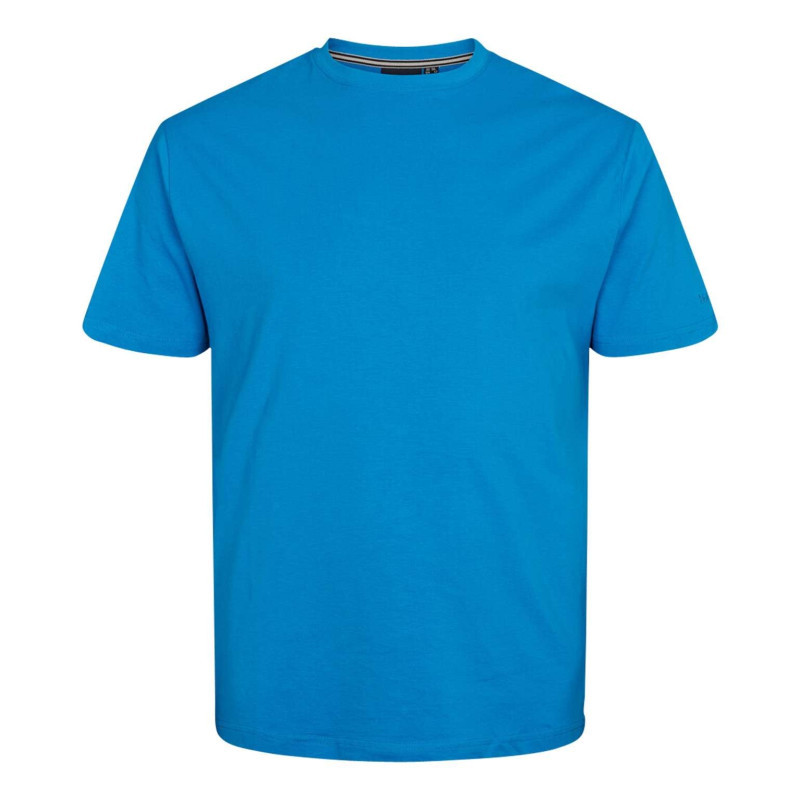 North 56°4 - T-shirt Bleu Uni En Coton Avec Un Col Rond Et Une Coupe Droite - Bleu