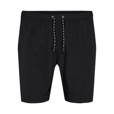 Short de bain noir uni avec une coupe droite et...