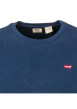 Thumbnail Sweat grande taille marine en coton uni avec logo coupe droite col rond - Image 2