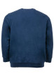 Thumbnail Sweat grande taille marine en coton uni avec logo coupe droite col rond - Image 3