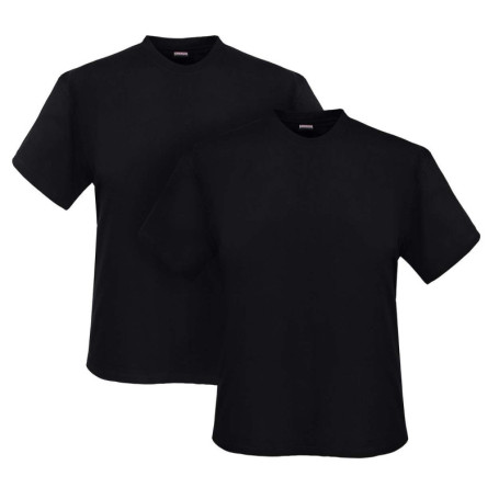 Lot de 2 t-shirts en coton noirs unis avec une...
