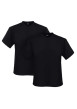 Thumbnail Lot de 2 t-shirts en coton noirs unis avec une coupe droite et un col rond