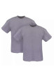 Thumbnail Lot de 2 t-shirts en coton gris unis avec une coupe droite et un col rond