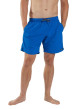 Thumbnail Short de bain bleu uni avec une taille élastiquée et une coupe droite - Image 2