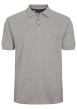Thumbnail Polo gris chiné en coton avec une coupe droite et un col boutonné