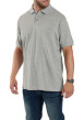 Thumbnail Polo gris chiné en coton avec une coupe droite et un col boutonné - Image 2