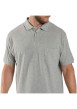 Thumbnail Polo gris chiné en coton avec une coupe droite et un col boutonné - Image 4