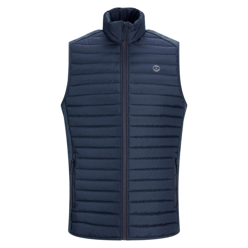 Jack & Jones + - Doudoune Sans Manches Matelassée Marine Avec Une Coupe Droite - Bleu