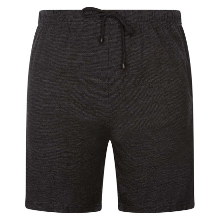 Short de Pyjama homme noir uni avec un cordon à...