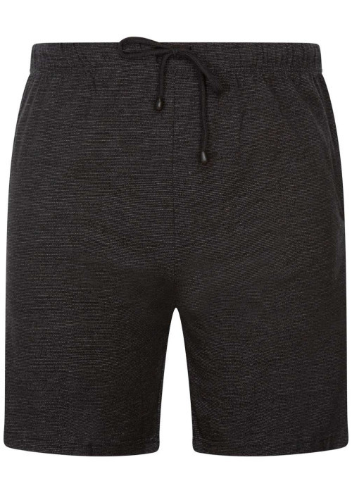 Short de Pyjama homme noir uni avec un cordon à nouer à la taille