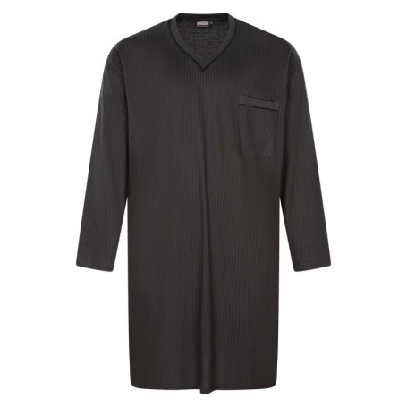 Chemise de nuit longue grise unie avec un col...