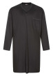 Thumbnail Chemise de nuit longue grise unie avec un col en V et des manches longues
