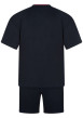 Thumbnail Ensemble de Pyjama marine uni à col en V et à taille élastiquée - Image 2