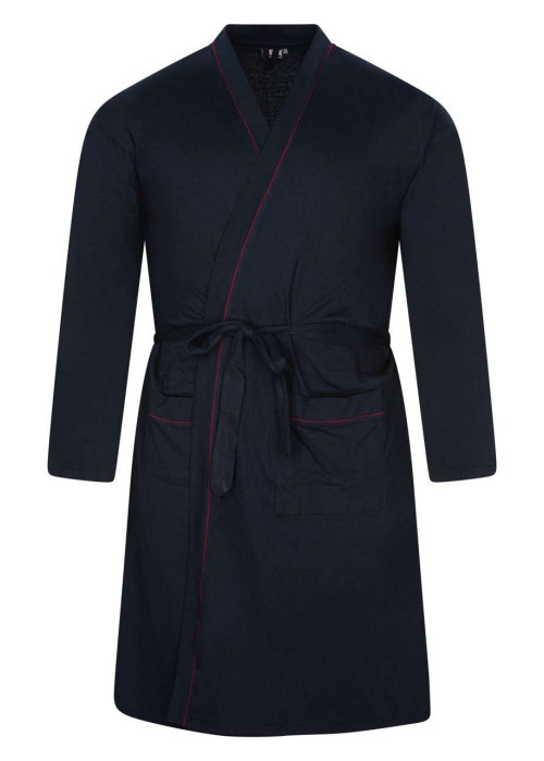 Robes de chambre marine unie avec une ceinture à nouer à la taille
