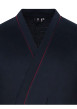 Thumbnail Robes de chambre marine unie avec une ceinture à nouer à la taille - Image 3
