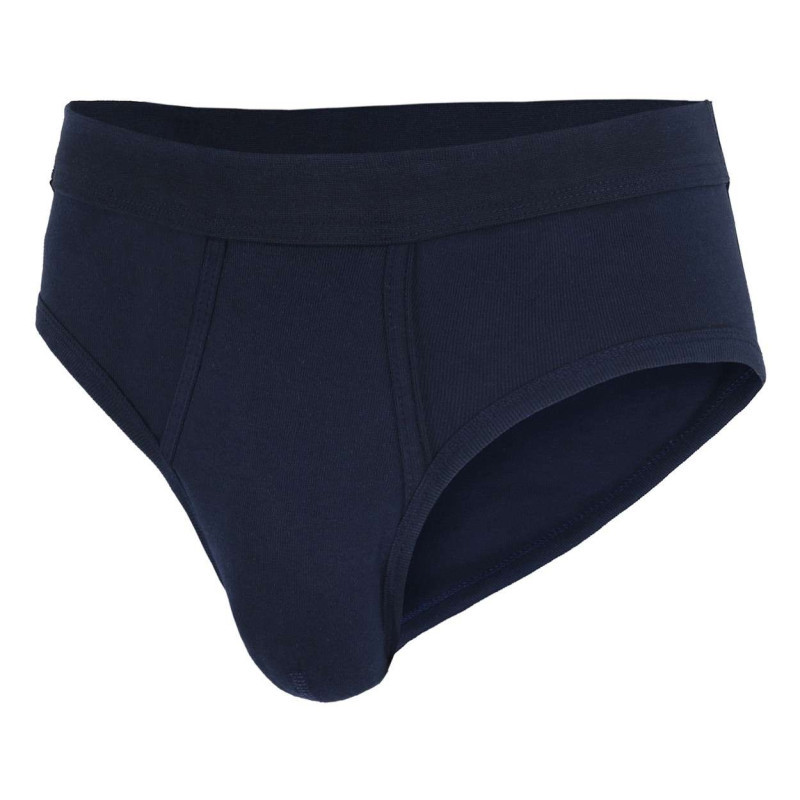 Adamo - Slip En Coton Marine Uni Avec Une Coupe Fermée Et Une Taille élastiquée - Bleu Marine Adamo - Slip En Coton Marine Uni Avec Une Coupe Fermée Et Une Taille élastiquée - Bleu Marine