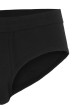 Thumbnail Slip en coton noir uni avec une coupe fermée et une taille élastiquée - Image 3