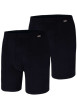 Thumbnail Lot de 2 Boxers en coton noirs unis à coupe longue et taille élastiquée