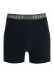 Thumbnail Lot de 3 Boxers en coton noir unis avec une coupe fermée et taille élastiquée - Image 2