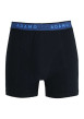 Thumbnail Lot de 3 Boxers en coton noir unis avec une coupe fermée et taille élastiquée - Image 3