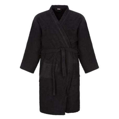 Peignoir de bain homme noir uni avec une...