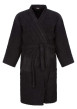 Thumbnail Peignoir de bain homme noir uni avec une ceinture à nouer à la taille