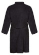 Thumbnail Peignoir de bain homme noir uni avec une ceinture à nouer à la taille - Image 2