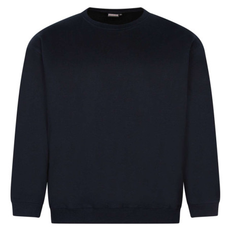 Sweat homme marine uni avec un col rond et des...