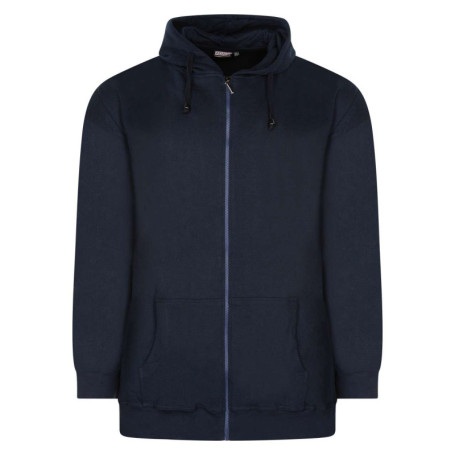 Sweat homme marine uni à fermeture zippée et un...