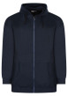 Thumbnail Sweat homme marine uni à fermeture zippée et un col à capuche