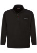 Thumbnail Sweat noir uni avec un col montant zippé et des manches longues