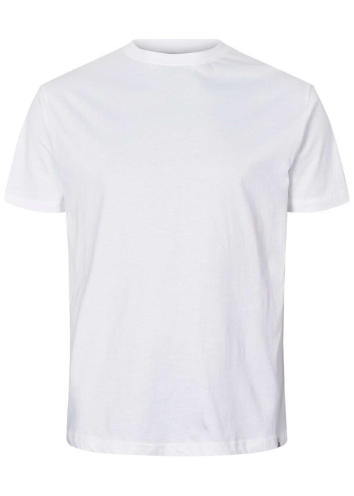 Lot de 2 t-shirts blancs en coton avec un col rond et une coupe droite