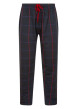 Thumbnail Pyjama long en coton rouge uni avec une coupe droite et un col rond - Image 3