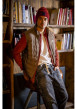 Thumbnail Bonnet brique uni avec inscriptions NY brodées sur le revers - Image 2