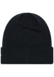 Thumbnail Bonnet noir uni avec logo de la marque brodé sur le côté du revers - Image 2
