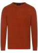 Thumbnail Pull orange uni avec une coupe droite, un col rond et à manches longues